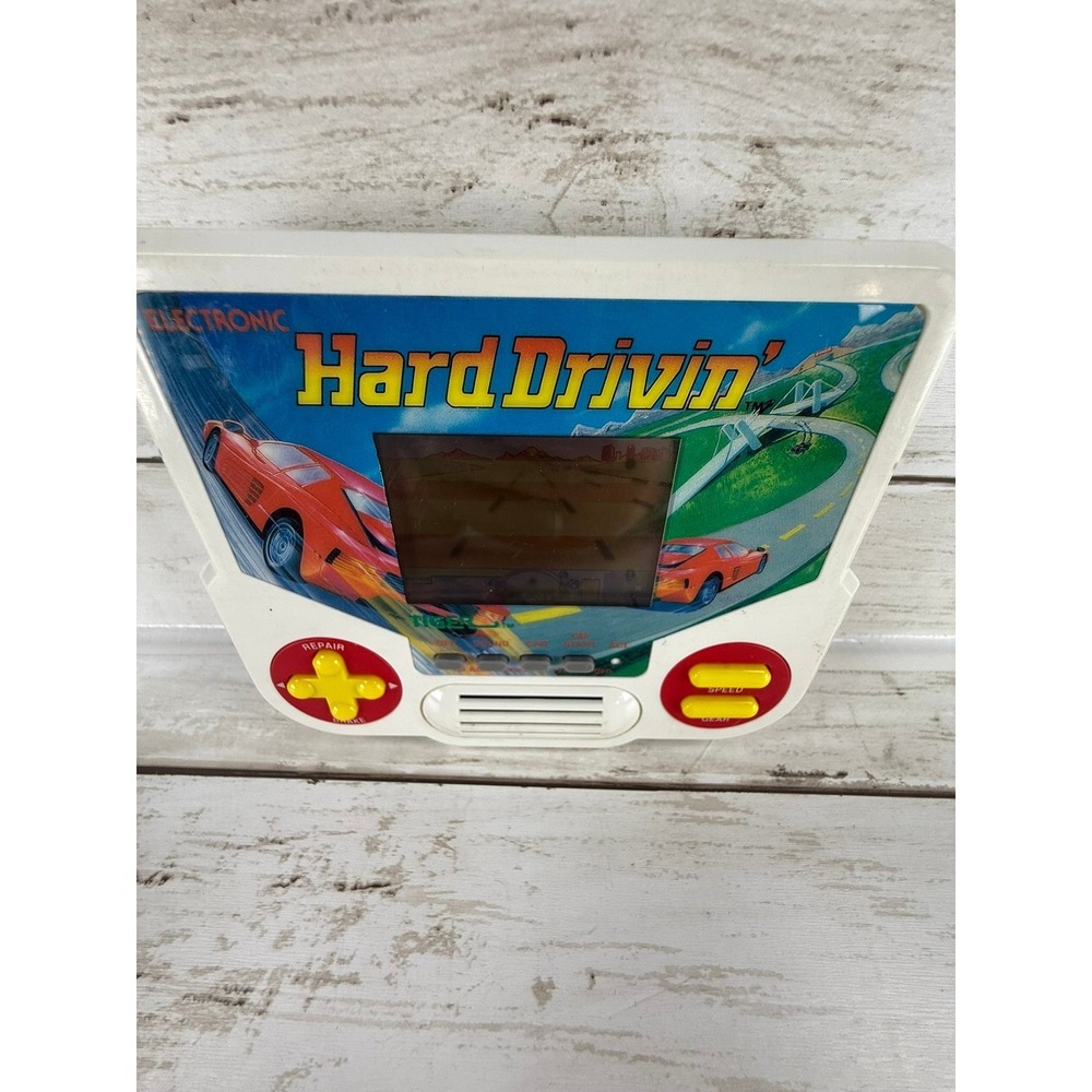 Vintage 1989 Tiger Electronics Hard Drivin Handheld LCD Video Game Atari Retro